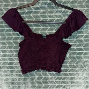 Purple crop top